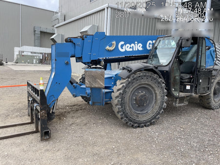 2018 Genie GTH-1056 Genie GTH-1056 w/CAB, Solid Tires, Work Lights, 60" carriage/forks, cab mesh, beacon