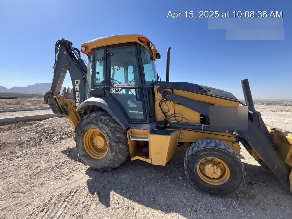 2020 John Deere 310LEP Cab/Heat/Air, 4WD, Standard Stick, Pilot Controls, 2 Way Hydraulics, TAG Manual QC