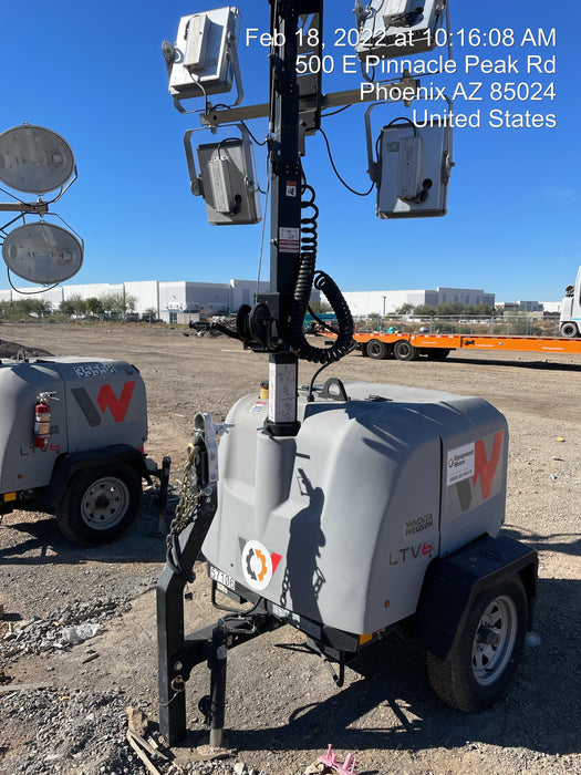 Allmand NLV3GR (4) LED Light Fixture 350W, 23' Vertical Mast, 3kW Prime, Towable, Deep Sea L401, Leveling Jacks, Yanmar T4F 5.8hp