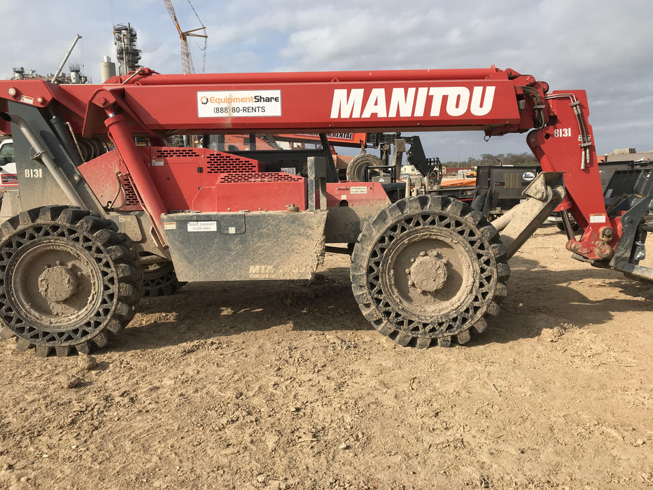 2018 Manitou MTA10055 Manitou MTA 10055 w/Cab/Heat/AC, Work Lights/Strobe, Aux Hyd, Solid Tires, Lift Hook, 66" Carriage, 60" Forks