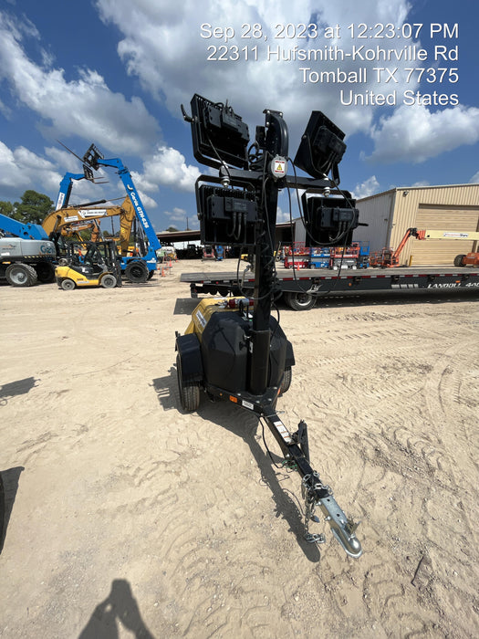 2022 Allmand NLV3GR (4) LED Light Fixture 350W, 23' Vertical Mast, 3kW Prime, Towable, Deep Sea L401, Leveling Jacks, Yanmar T4F 5.8hp