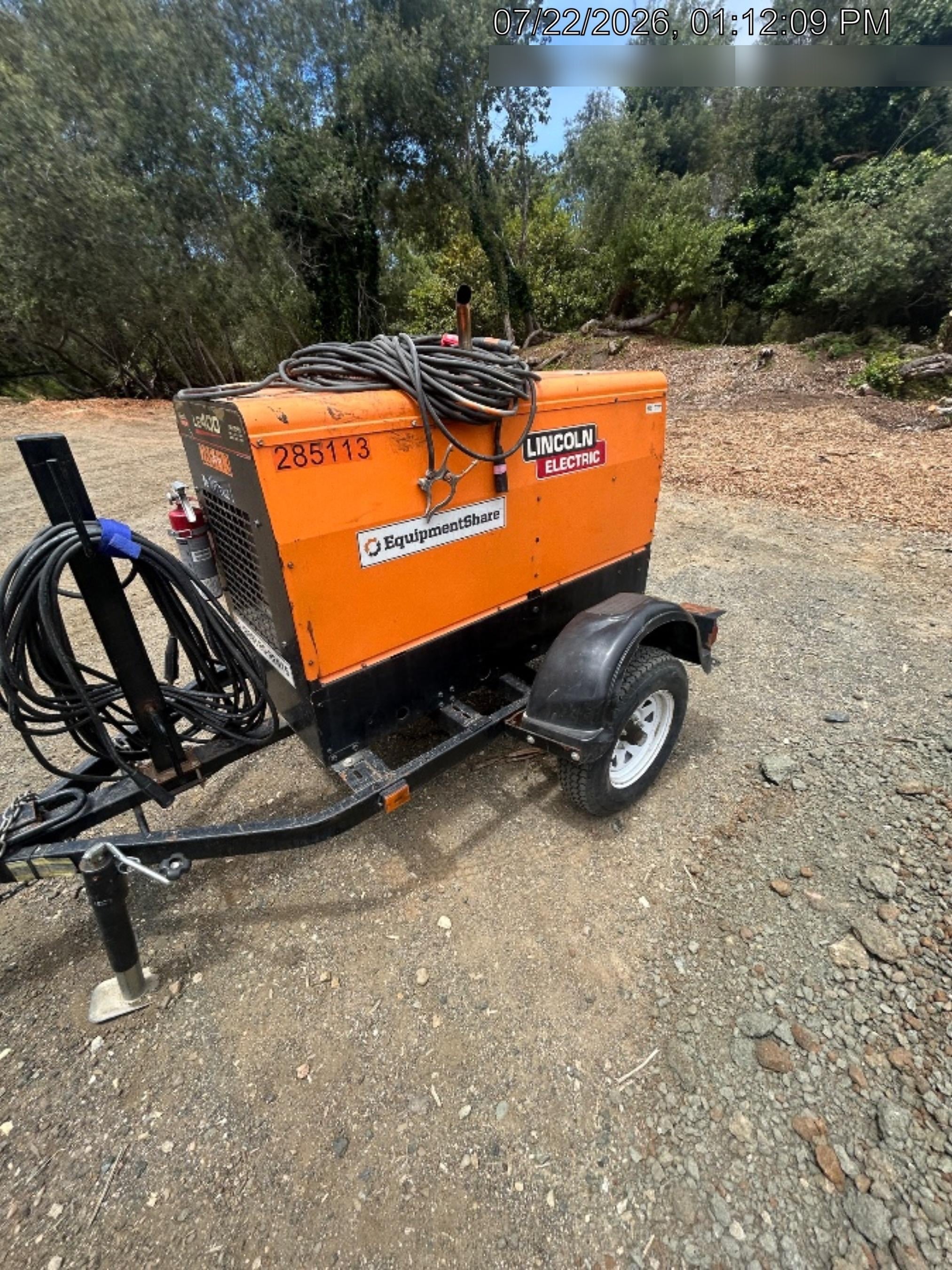 2022 Lincoln Electric LE400 Kubota V1505, Trlr, Cable Rack, Light Kit, ES Decals, T3
