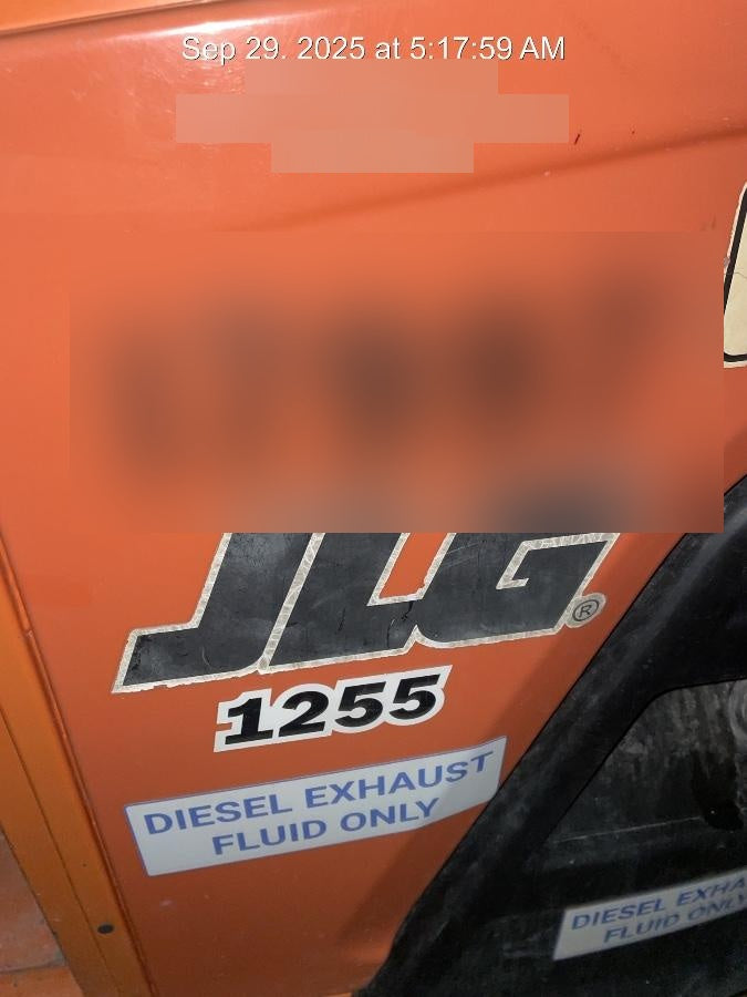 2019 JLG 1255 JLG 1255 T4F w/Open ROPS, Solid Tires, Work Lights/Beacon, 60" Carriage/Forks