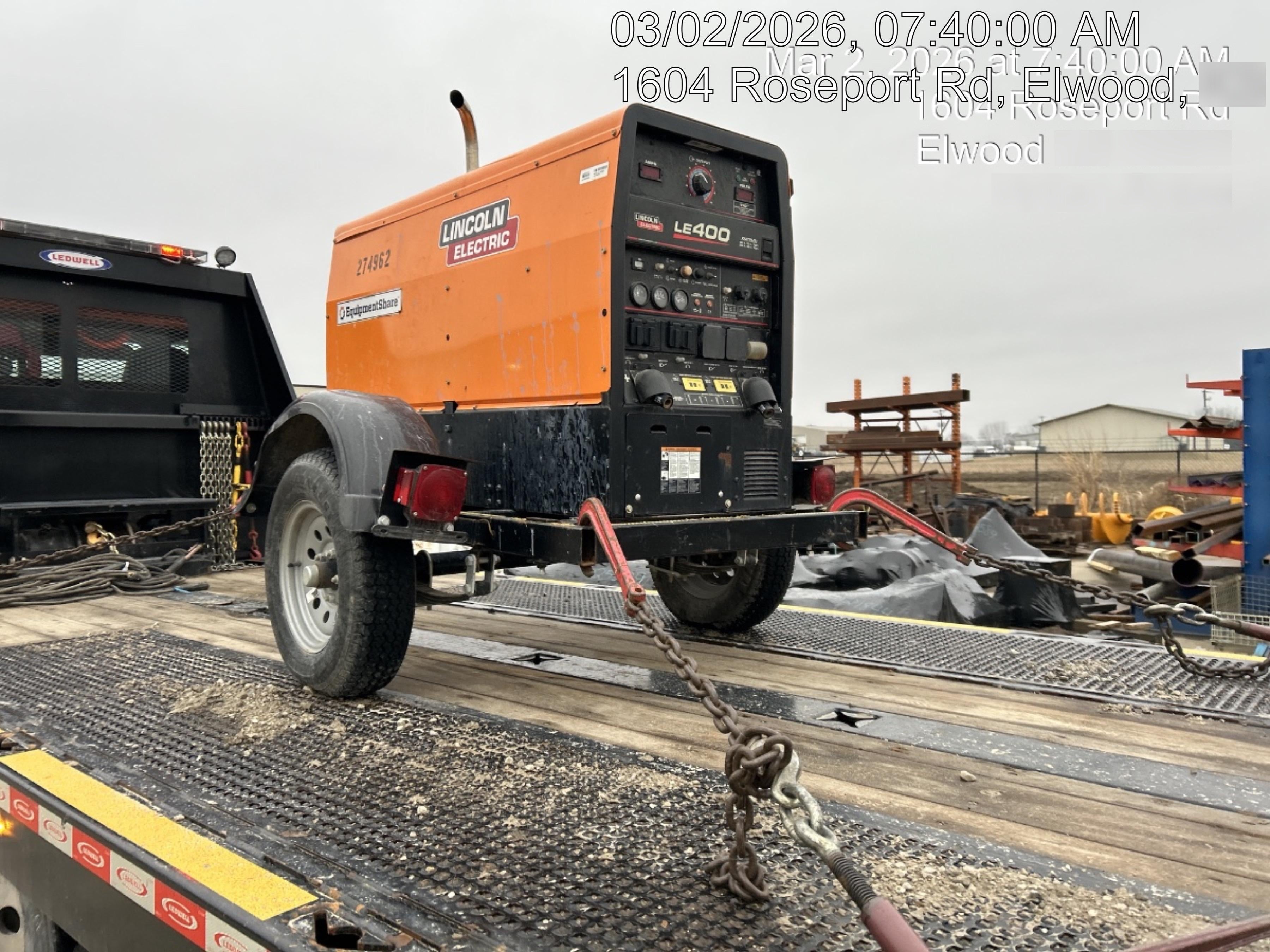 2022 Lincoln Electric LE400 Kubota V1505, Trlr, Cable Rack, Light Kit, ES Decals, T3