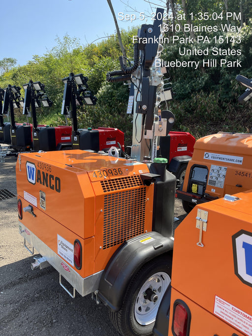 2024 Wanco WLTT-4MM4K Diesel, Deep Sea Controller, Shore Power Plug, Auto Start, (4) 350W LED Floodlights, 4kW Generator, 60 Gal Fuel Tank, 2" Ball, T3