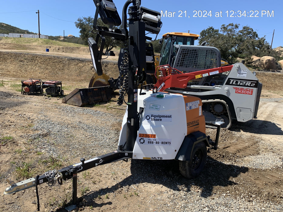 2023 Generac MLT2 Diesel, Flex Switch 120V Input, Powerzone Controller, (4) 320W LED Lights, 4kW Generator, 39.9 Gal Fuel Tank, 2" Ball, T3