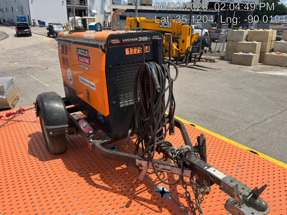 2021 Lincoln Electric Vantage 322 Vantage 322 Ready Pak 3 w/ Decals, ORANGE (includes trailer, cable rack, fender light kit) NO Telematics