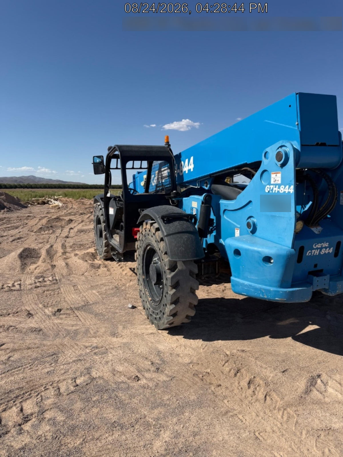 2018 Genie GTH-844 Genie GTH-844 w/ROPS, Work Lights, Solid Tires, RH Cab Mesh, Beacon, 60" Carriage and Forks