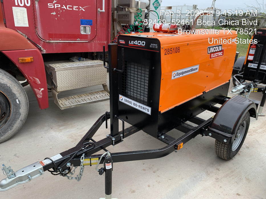 2022 Lincoln Electric LE400 Kubota V1505, Trlr, Cable Rack, Light Kit, ES Decals, T3