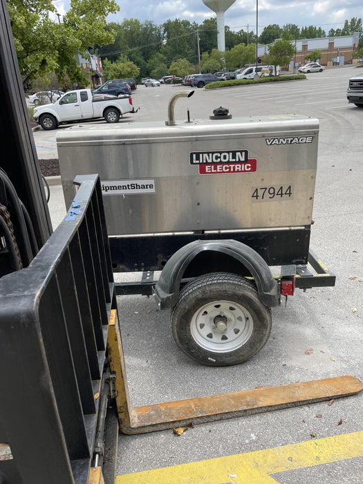 2019 Lincoln Electric Vantage 322 Ready-Pak 3, Two Wheel Trailer, Fender and Light Kit, Cable Rack