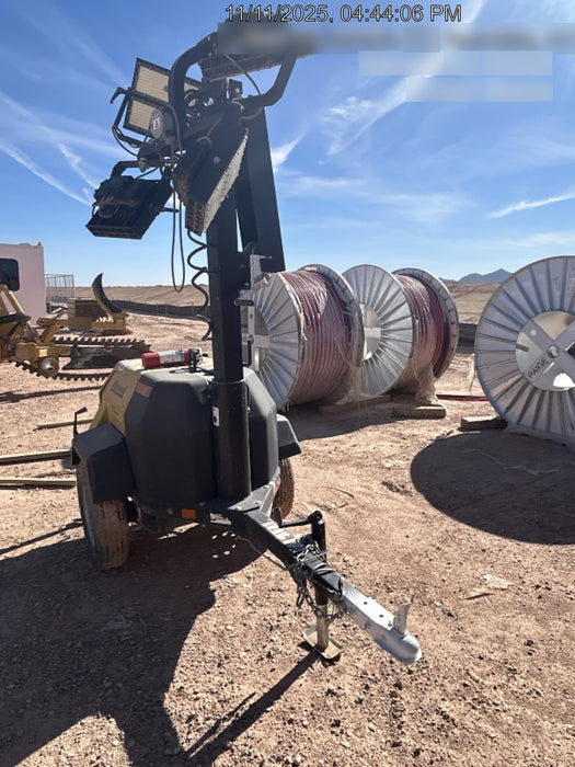 2022 Allmand NLV3GR (4) LED Light Fixture 350W, 23' Vertical Mast, 3kW Prime, Towable, ES Decals, T3