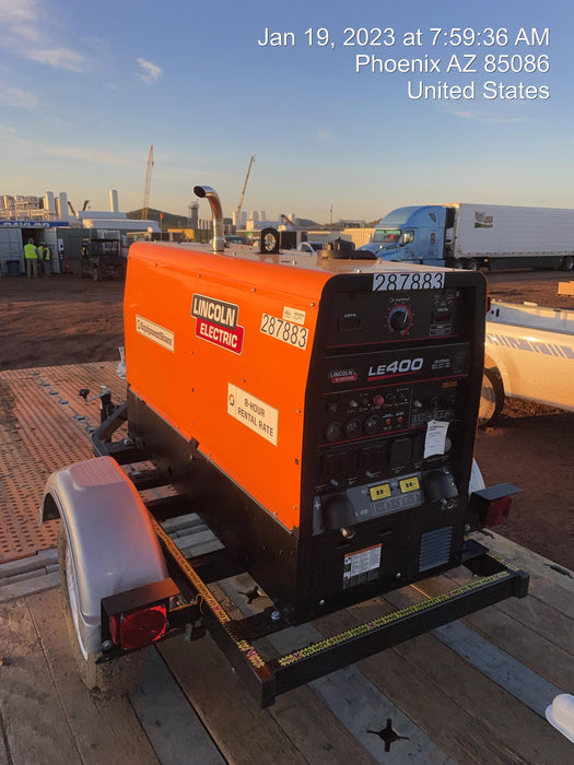 2023 Lincoln Electric LE400 Kubota V1505, Trlr, Cable Rack, Light Kit, ES Decals, T3