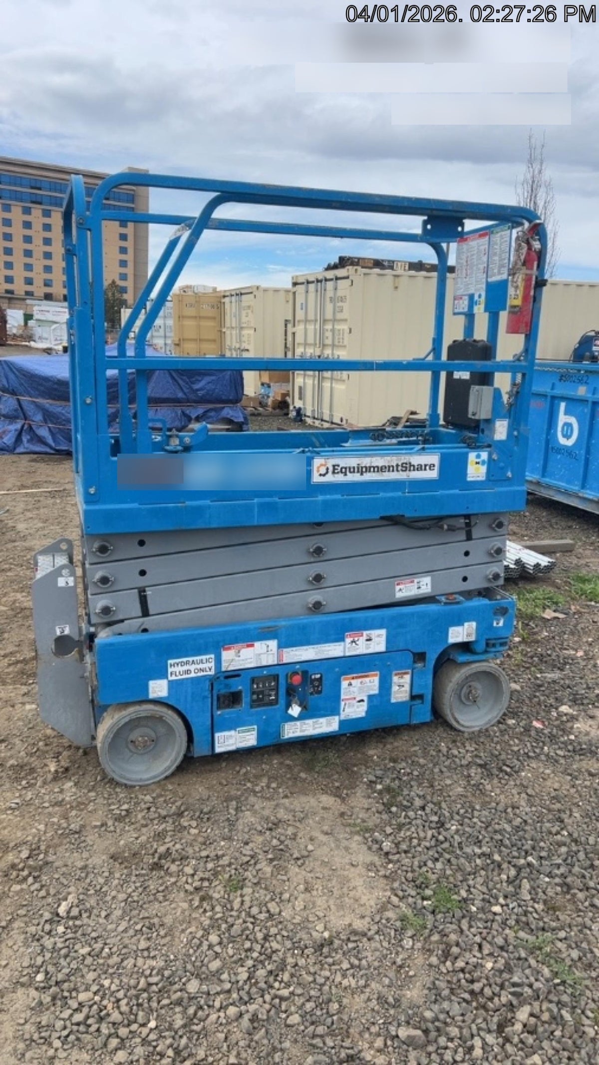 2019 Genie GS-1930 Half Height Swing Gate, 800W Inverter