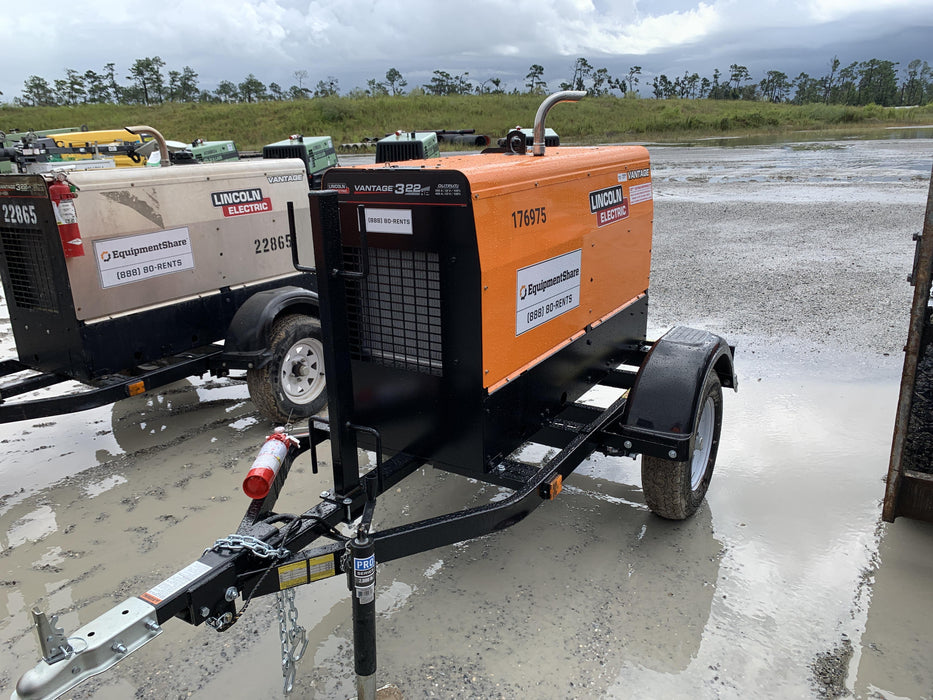 2021 Lincoln Electric Vantage 322 Vantage 322 Ready Pak 3 w/ Decals, ORANGE (includes trailer, cable rack, fender light kit) NO Telematics