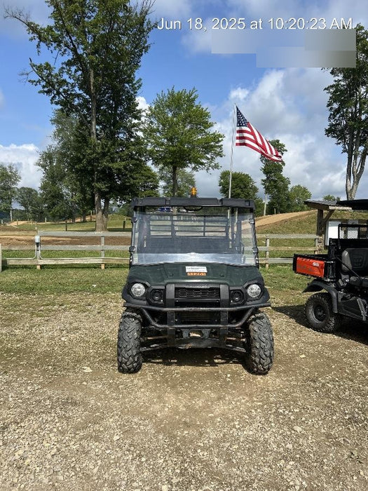 2019 Kawasaki Mule PRO-DXT Standard Options, Backup Alarm, Beacon, Plastic Hard Top, Poly Windshield, Horn Kit