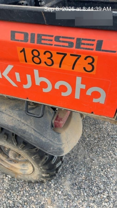 2021 Kubota RTV-X1140W-H Plastic Canopy, Windshield Acrylic Clear, LED Strobe Light, Wire Harness Kit, Back up Alarm