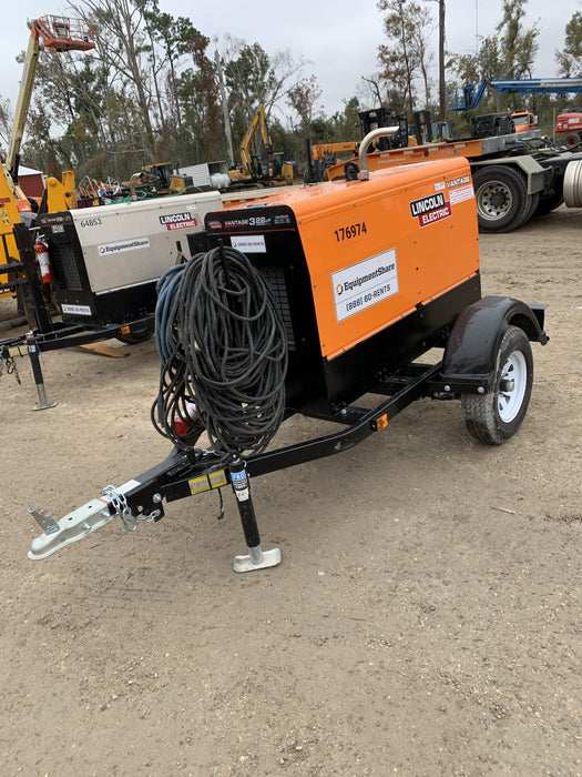 2021 Lincoln Electric Vantage 322 Vantage 322 Ready Pak 3 w/ Decals, ORANGE (includes trailer, cable rack, fender light kit) NO Telematics