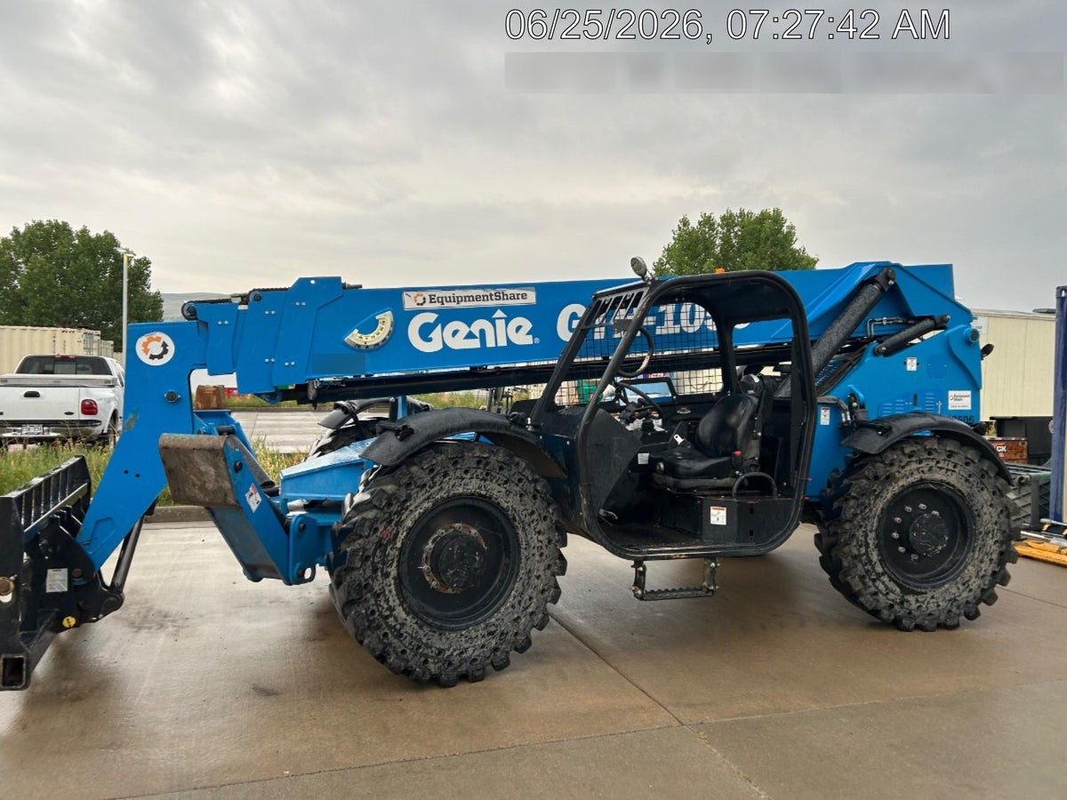 2018 Genie GTH-1056 Genie GTH-1056 w/Open ROPS, Solid Tires, Work Lights, 60" carriage/forks, cab mesh, beacon