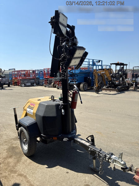 2022 Allmand NLV3GR (4) LED Light Fixture 350W, 23' Vertical Mast, 3kW Prime, Towable, ES Decals, T3