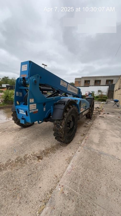 2019 Genie GTH-636 Canopy, Solid RT Tires, LED Work Lights, Beacon 60" QA Carriage, 48" Forks