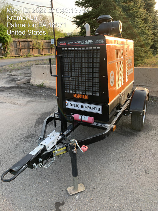 2021 Lincoln Electric Vantage 549X Ready Pak 3, ORANGE (includes trailer, cable rack, fender light kit)