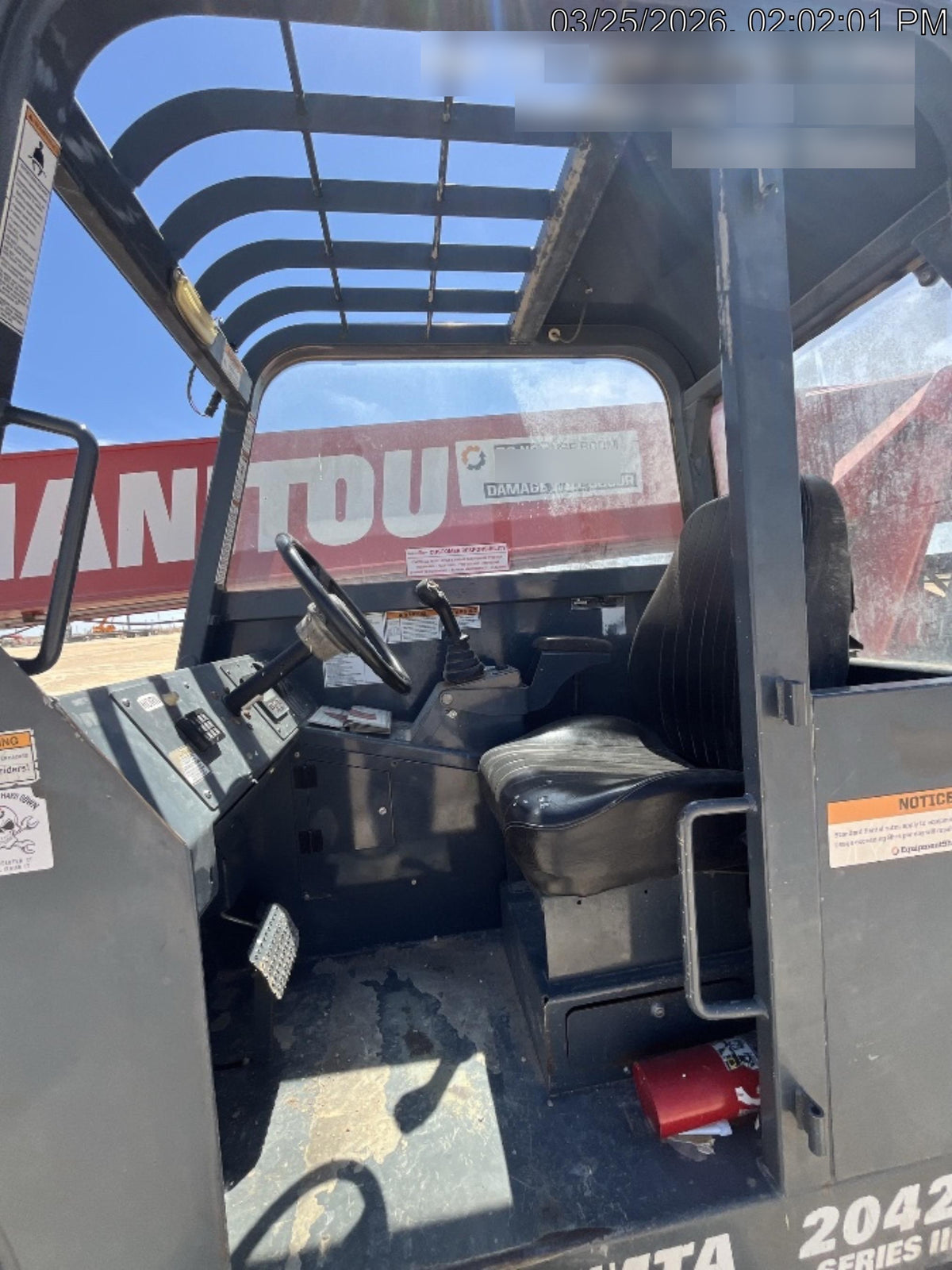 2018 Manitou 12042 Manitou MTA 12042, Solid Tires, 66" Carriage, Open ROPS, Flashing Beacon and Work Light Package