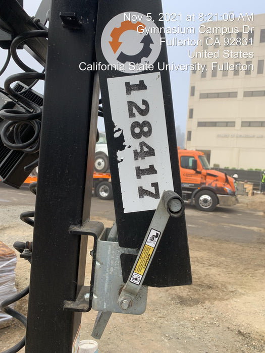 2021 Allmand NLV3GR (4) LED Light Fixture 350W, 23' Vertical Mast, 3kW Prime, Towable, Deep Sea L401, Leveling Jacks, Yanmar T4F 5.8hp