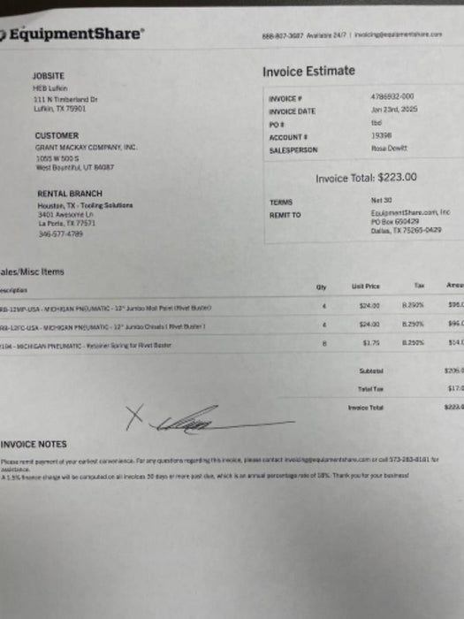 2021 MICHIGAN PNEUMATIC MP-133-ORANGE-NEP