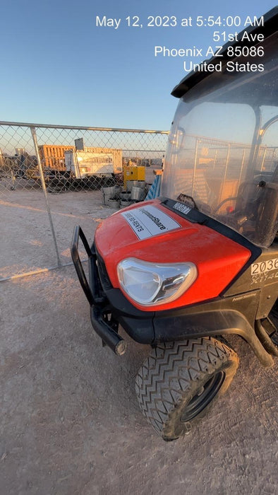 2022 Kubota RTV-X1140W-H Plastic Canopy, Windshield Acrylic Clear, LED Strobe Light, Wire Harness Kit, Back up Alarm