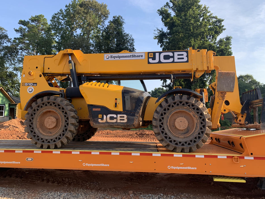2020 JCB 510-56 Canopy, 74 HP, Solid Tires, STD Worklight, Beacon, Aux Hydraulics, Lifting Eye, Back up Alarm w/66" Carriage/60" Forks