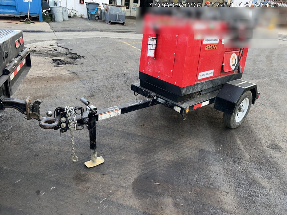 2022 Shindaiwa DGW400MDL Kubota D902 Engine, 23 HP, Dual Op Welder, Wire, Arc, Droop Stick, Tig, and CC Stick Functionality, Simulphase, 3 Phase and 1 Phase Gen Output, Single Axle NB Trlr, Slr Trckl Chrg 12V 12W, Fire Ext