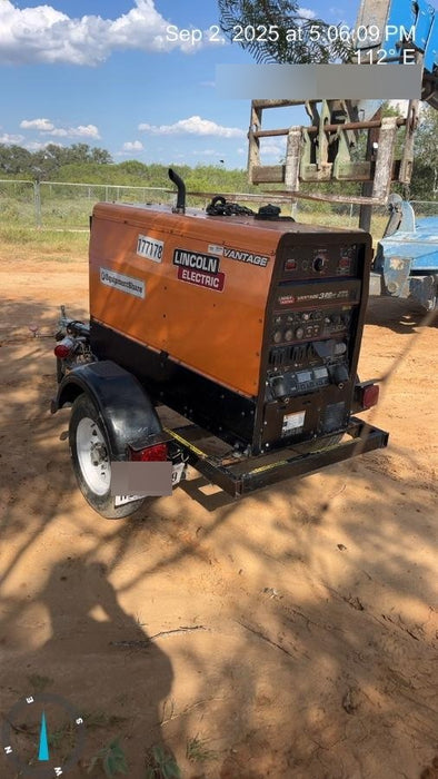 2021 Lincoln Electric Vantage 322 Vantage 322 Ready Pak 3 w/ Decals, ORANGE (includes trailer, cable rack, fender light kit) NO Telematics