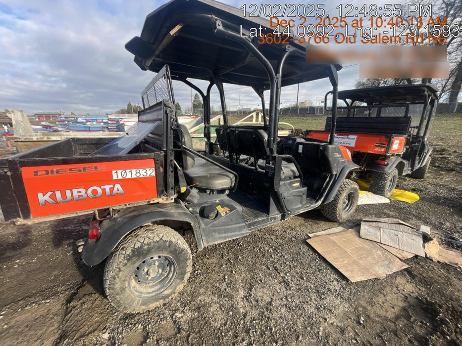 Kubota RTV-X1140W-H 4WD, LED Strobe, Windshield Acrylic Clear, Plastic Canopy, Wire Harness Kit, Backup Alarm