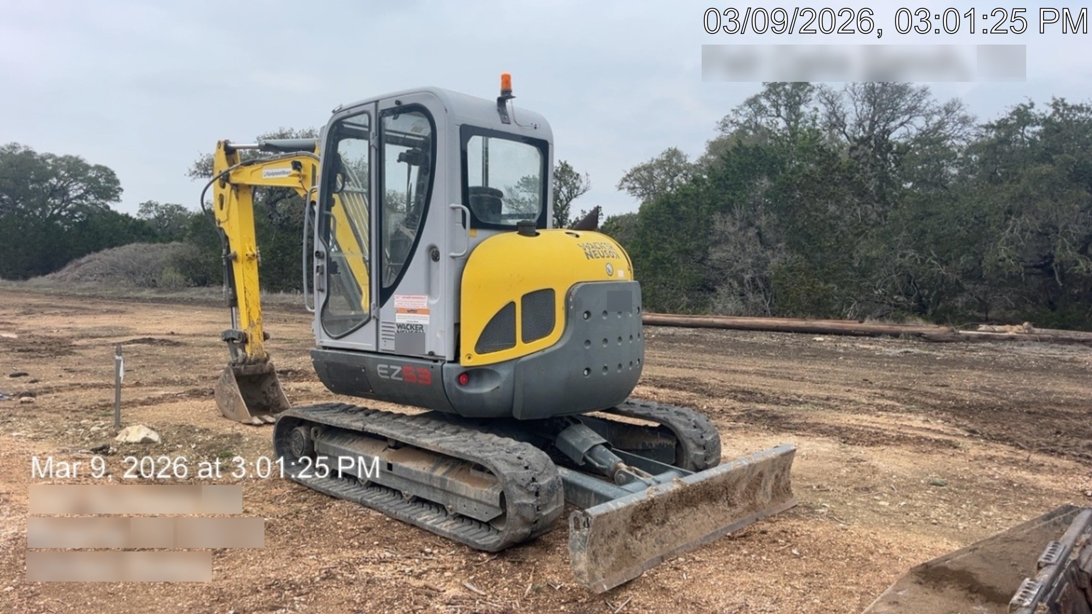 2018 Wacker Neuson EZ53 Wacker Neuson EZ53 12K Excavator, TRK,LGD,CAB,PC, Manual QC, Buckets: 30" , 18"