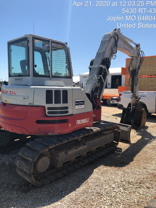 2016 TAKEUCHI TB280FR