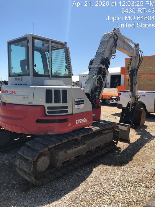 2016 TAKEUCHI TB280FR