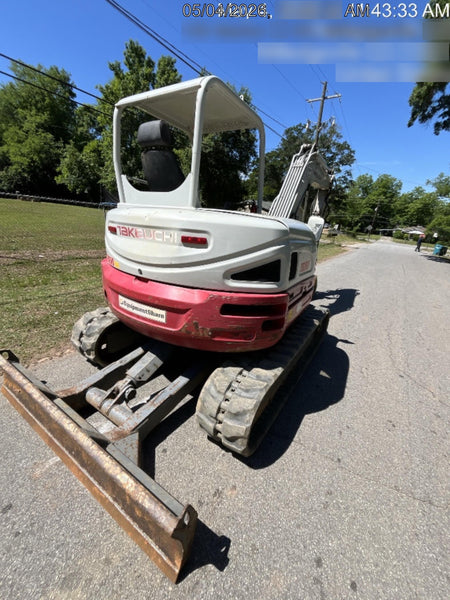 2019 Takeuchi TB260 Canopy, Standard Blade, Auxiliary hydraulics Manual QC, Hydraulic thumb, 12" ,18", 24" Bucket