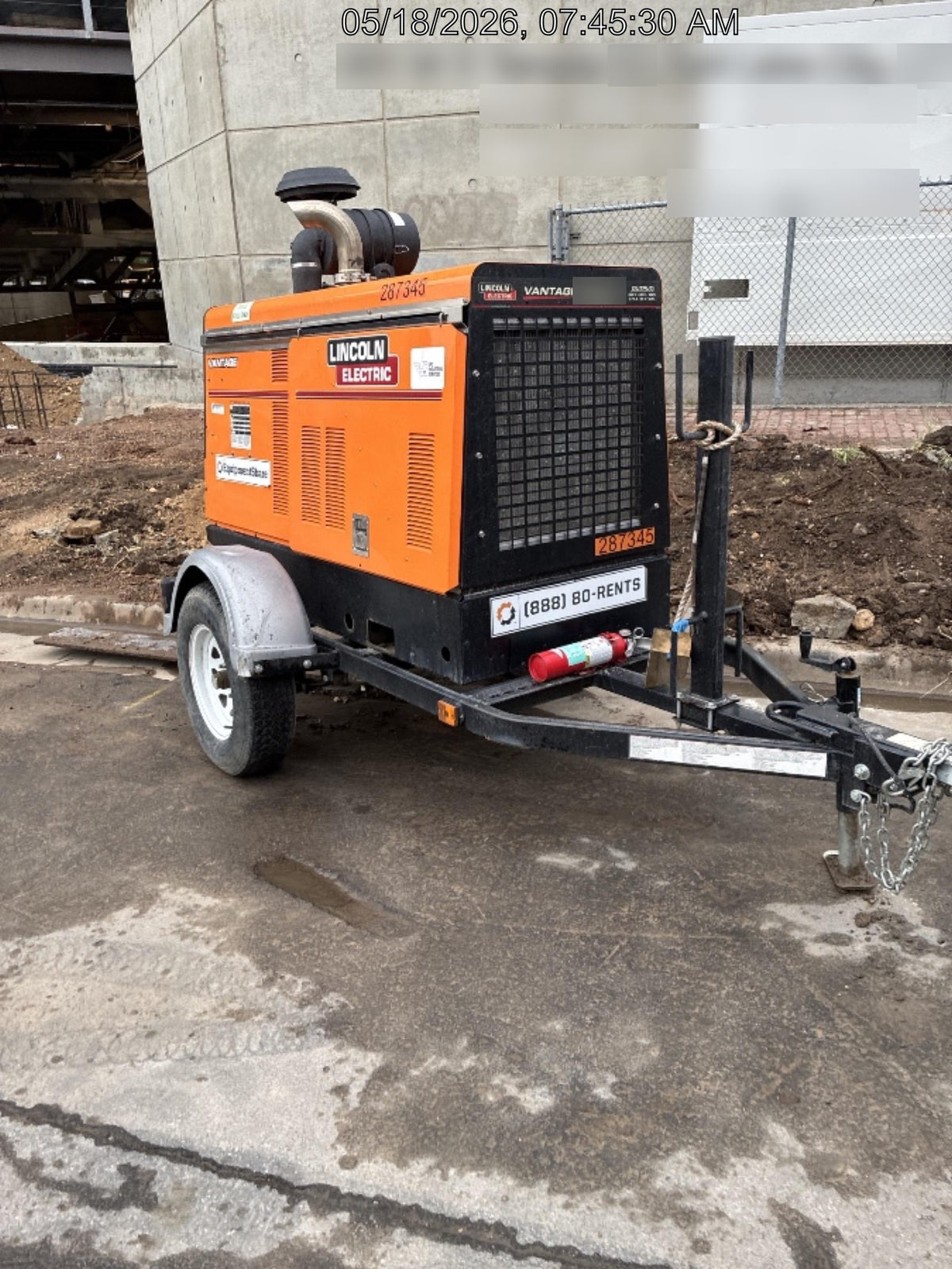 2022 Lincoln Electric Vantage 549X Crosslink Technology, Trailer Mounted, ES Decals, T3