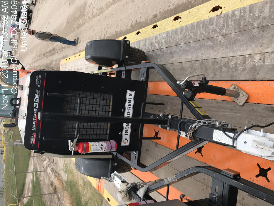 2019 Lincoln Electric Vantage 322 Lincoln Vantage 322 Welder w/Trailer, Light Kit, Cable Rack