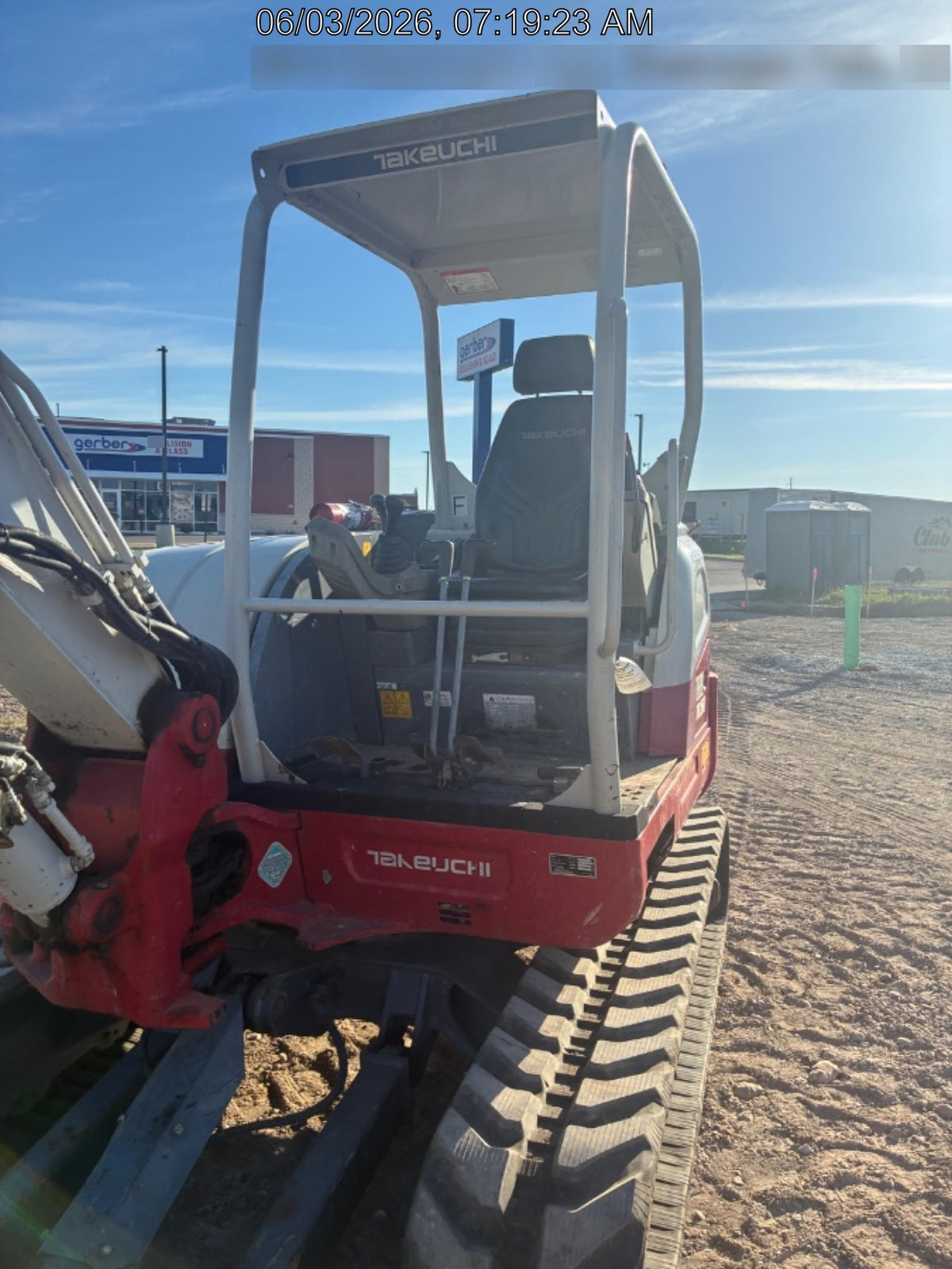 2019 Takeuchi TB260 Takeuchi TB260 Canopy w/Rubber Tracks, Auxiliary Hydraulics, Standard Blade, Manual QC, 12 / 18 / 24" Buckets, Hydraulic Thumb Installed