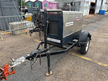 2019 Lincoln Electric Vantage 322 Ready-Pak 3, Two Wheel Trailer, Fender and Light Kit, Cable Rack