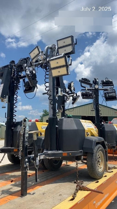 2022 Allmand NLV3GR (4) LED Light Fixture 350W, 23' Vertical Mast, 3kW Prime, Towable, ES Decals, T3
