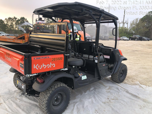 2022 Kubota RTV-X1140W-H Plastic Canopy, Windshield Acrylic Clear, LED Strobe Light, Wire Harness Kit, Back up Alarm