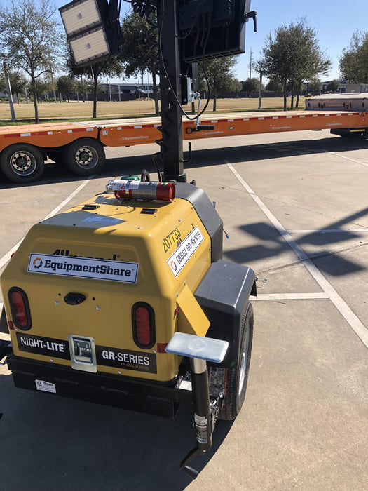 2022 Allmand NLV3GR (4) LED Light Fixture 350W, 23' Vertical Mast, 3kW Prime, Towable, Deep Sea L401, Leveling Jacks, Yanmar T4F 5.8hp