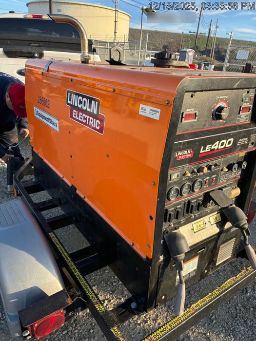 2022 Lincoln Electric LE400 Kubota V1505, Trlr, Cable Rack, Light Kit, ES Decals, T3