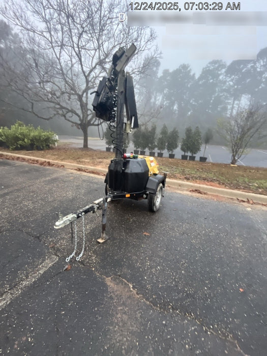 2022 Allmand NLV3GR (4) LED Light Fixture 350W, 23' Vertical Mast, 3kW Prime, Towable, Deep Sea L401, Leveling Jacks, Yanmar T4F 5.8hp