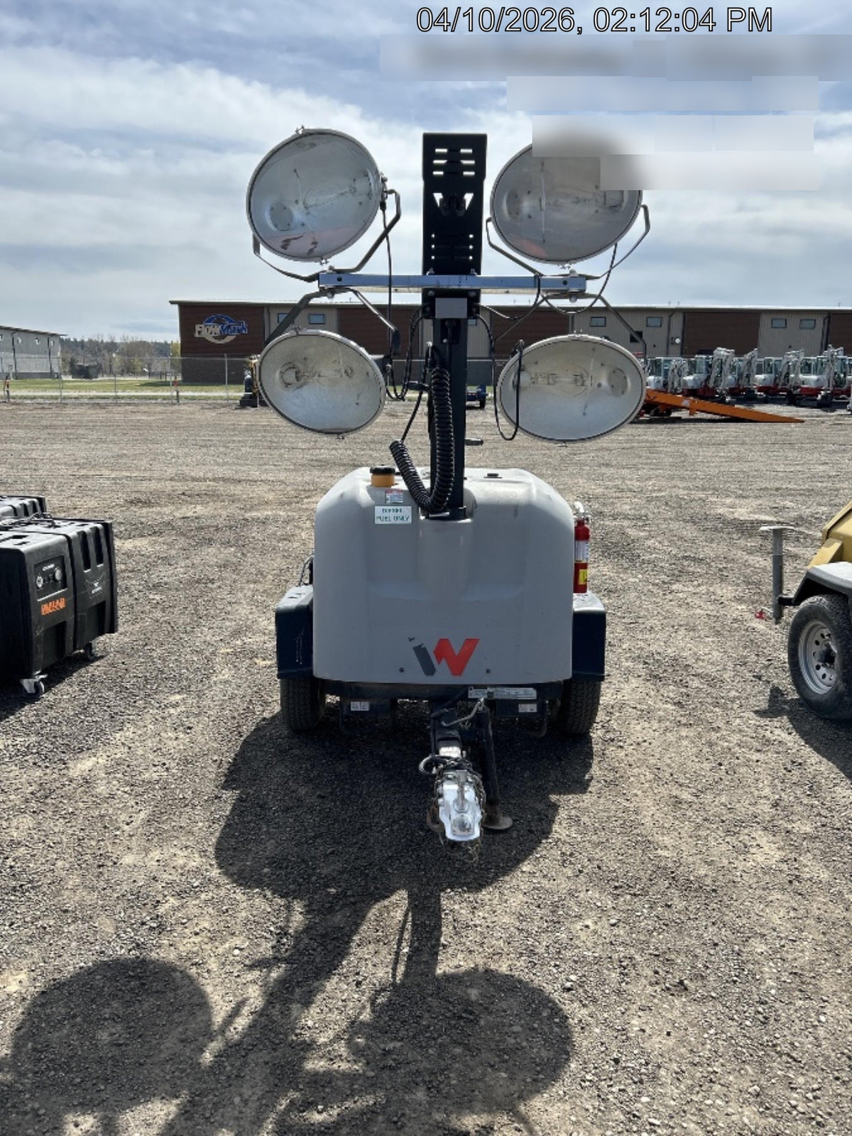 2018 Wacker Neuson LTV6L-MH Wacker Neuson LTV6L Mobile Light Tower w/Fuel Level Sensor Installed