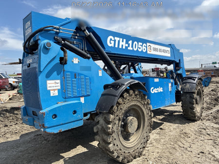 2019 Genie GTH-1056 Canopy, Solid RT Tires, LED Work Lights, Beacon 60" QA Carriage, 60" Forks