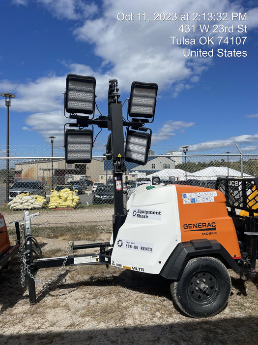 2023 Generac MLT2 Diesel, Flex Switch 120V Input, Powerzone Controller, (4) 320W LED Lights, 4kW Generator, 39.9 Gal Fuel Tank, 2" Ball, T3