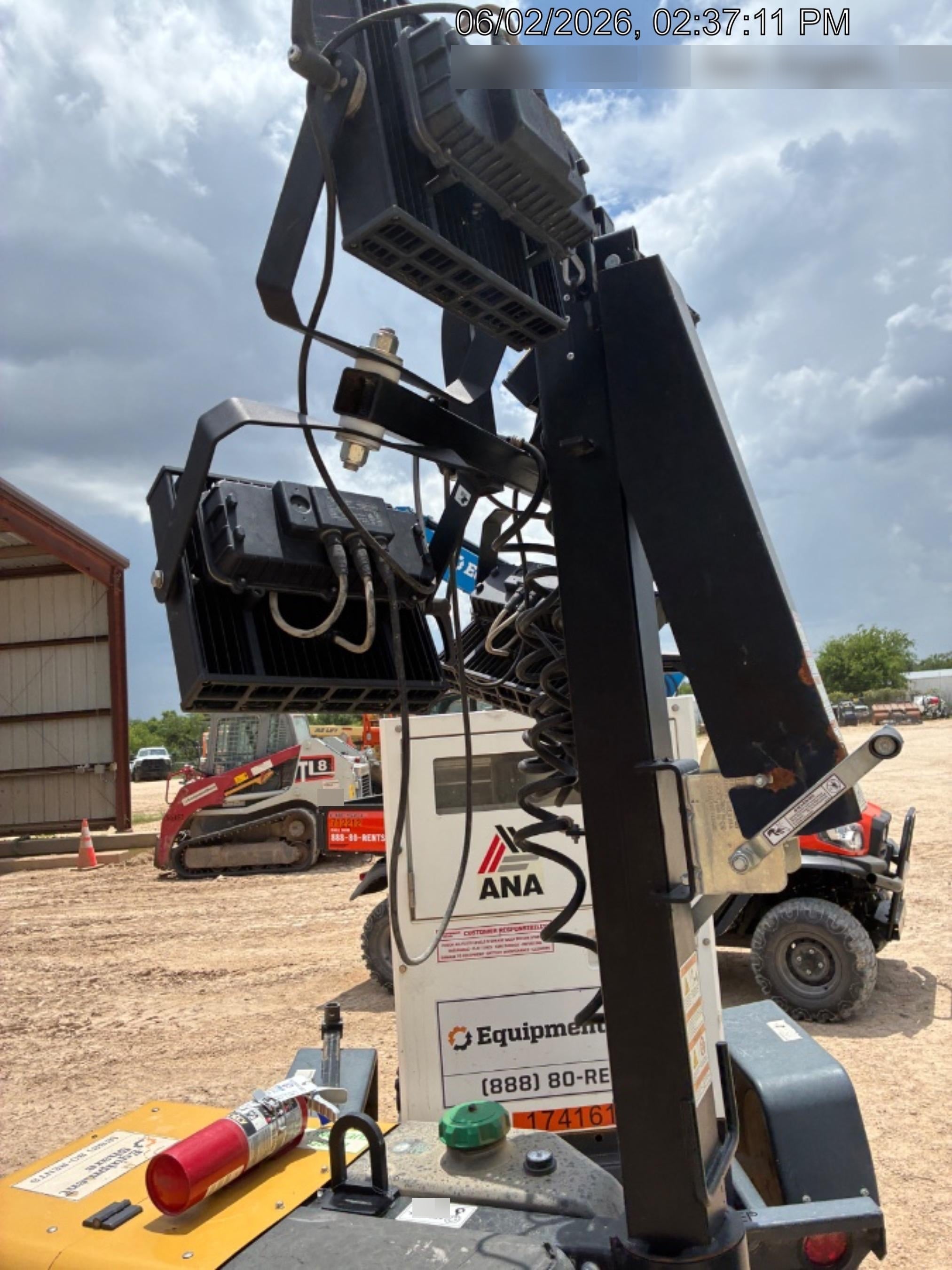 2022 Allmand NLV3GR (4) LED Light Fixture 350W, 23' Vertical Mast, 3kW Prime, Towable, Deep Sea L401, Leveling Jacks, Yanmar T4F 5.8hp